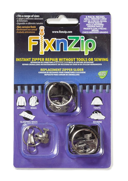 FixnZip Instant Zipper Replacement, Large, Black Nickel : : Home