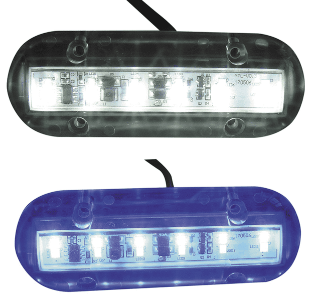 2 Colour LED Underwater Transom Light - White/Blue