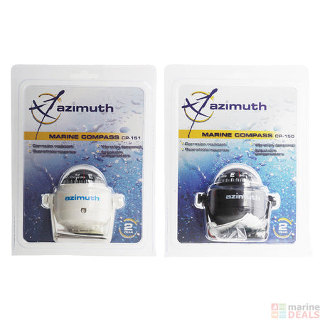 Azimuth 50mm Marine Compact Compass - Black or White